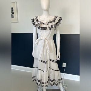 Lisa Marie white and black dress